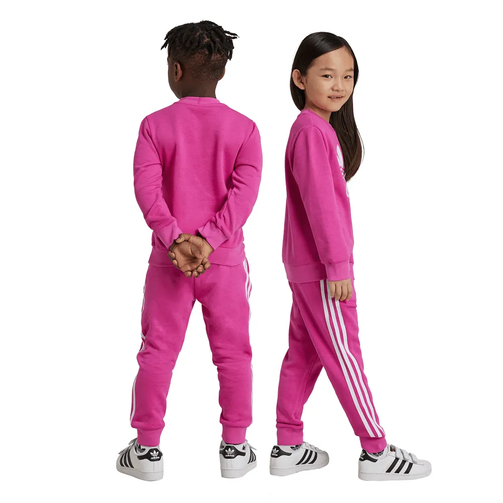 adidas Childrens Trefoil Crew Set - Semi Lucid Fuchsia