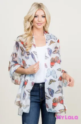 Butterfly Scarf (White)