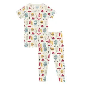 Children's Short Sleeve Pajama Set in BBQ