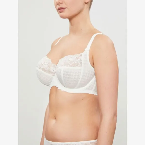 Envy Panache Stretch Lace Balconette Bra, Ivory