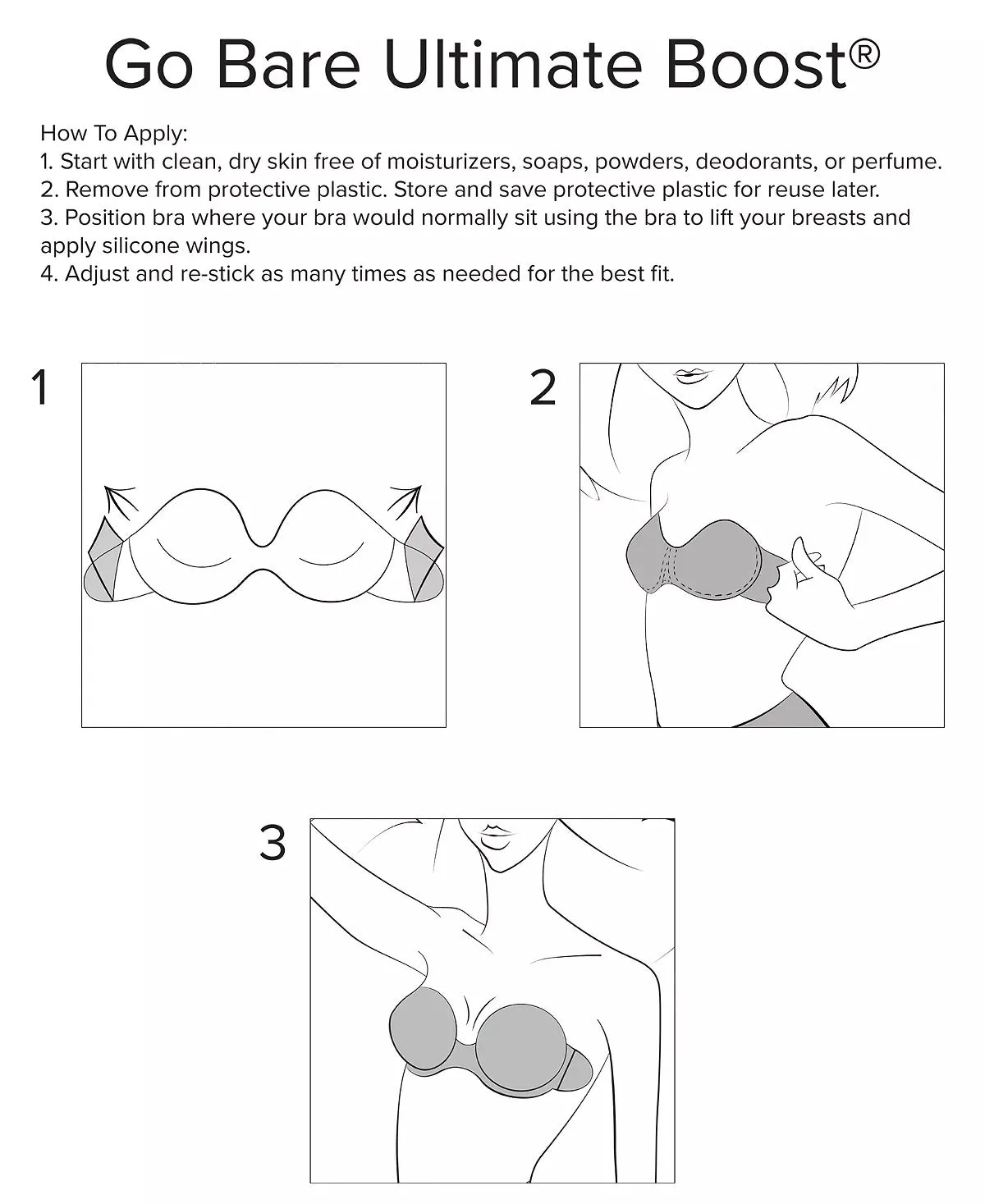 Fashion Forms Women's Go Bare Ultimate Boost Bra, Nude, DD Cup