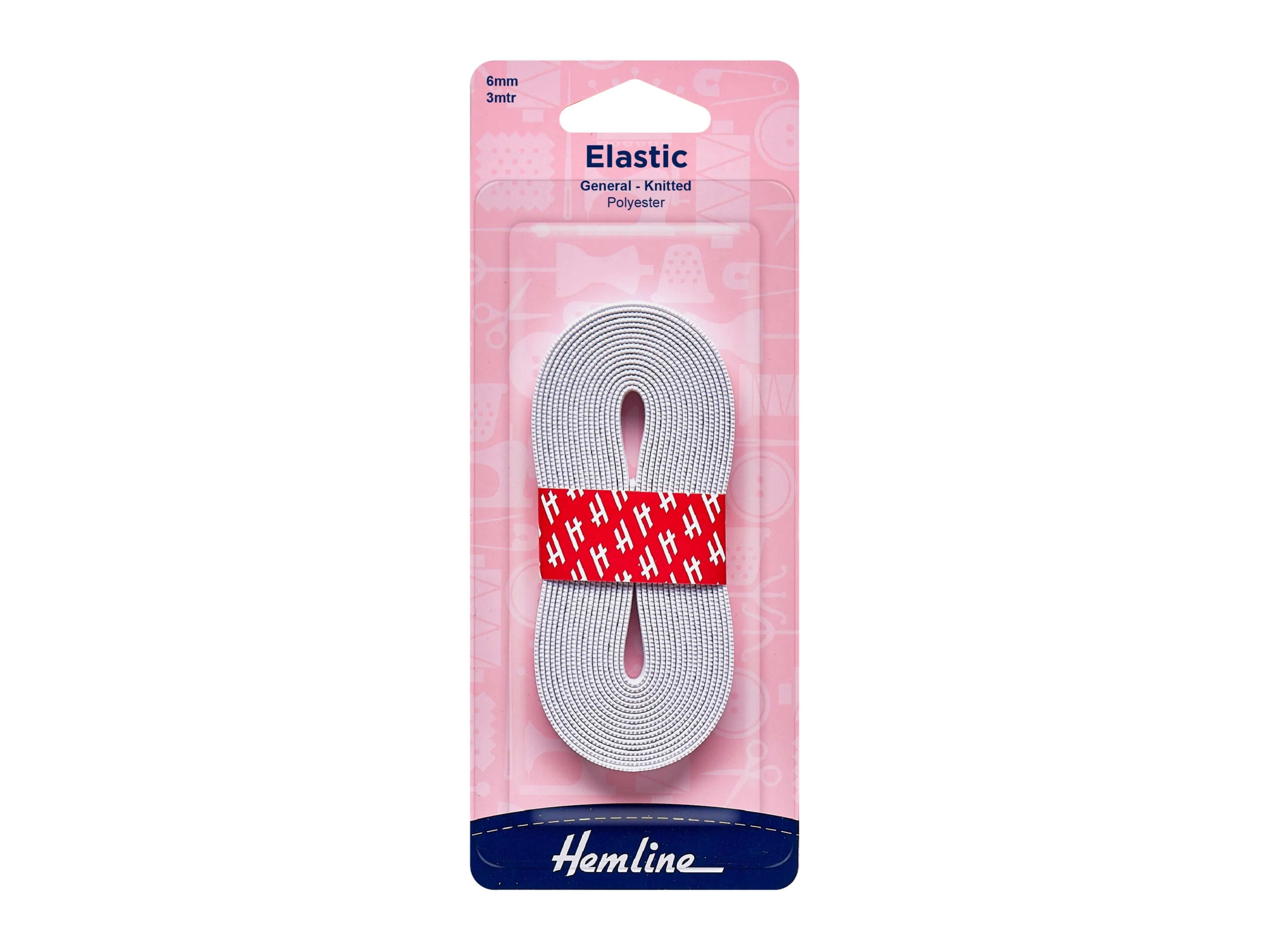 General Purpose Knitted Elastic: 3m x 6mm - White