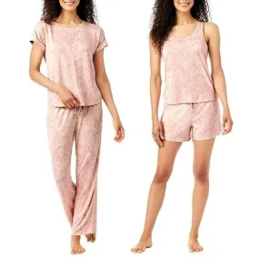 Lucky Brand PLUS 4-Piece Super Soft Floral Print Lounge Pajama Set