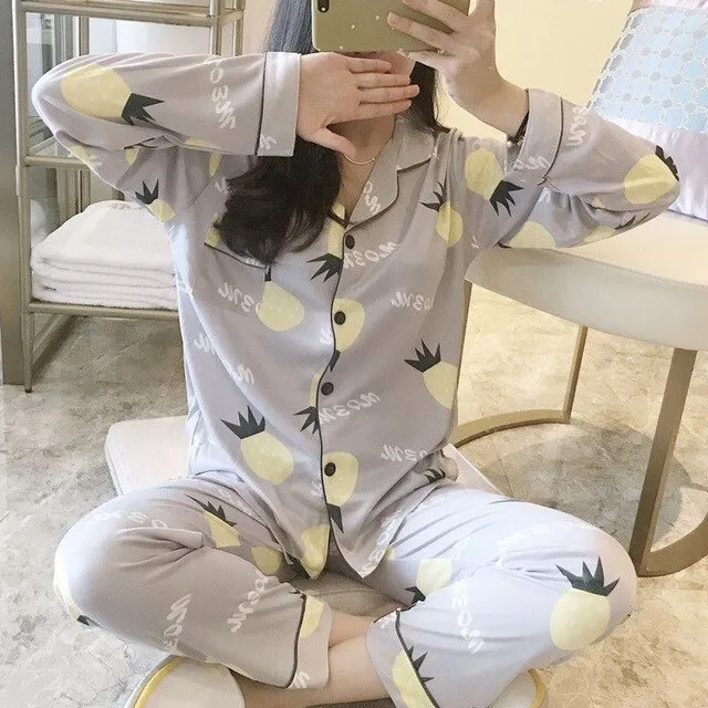 Rabbit Print Loose Casual Suit