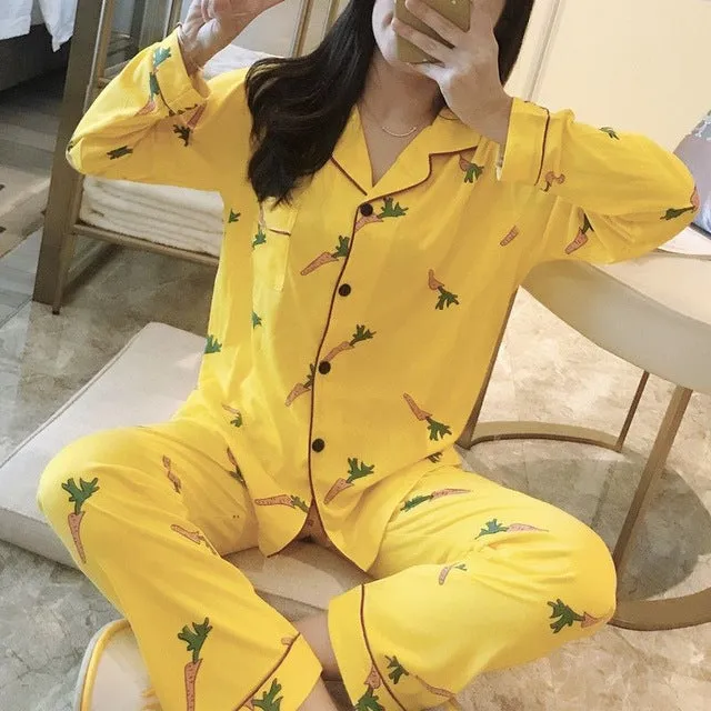 Rabbit Print Loose Casual Suit