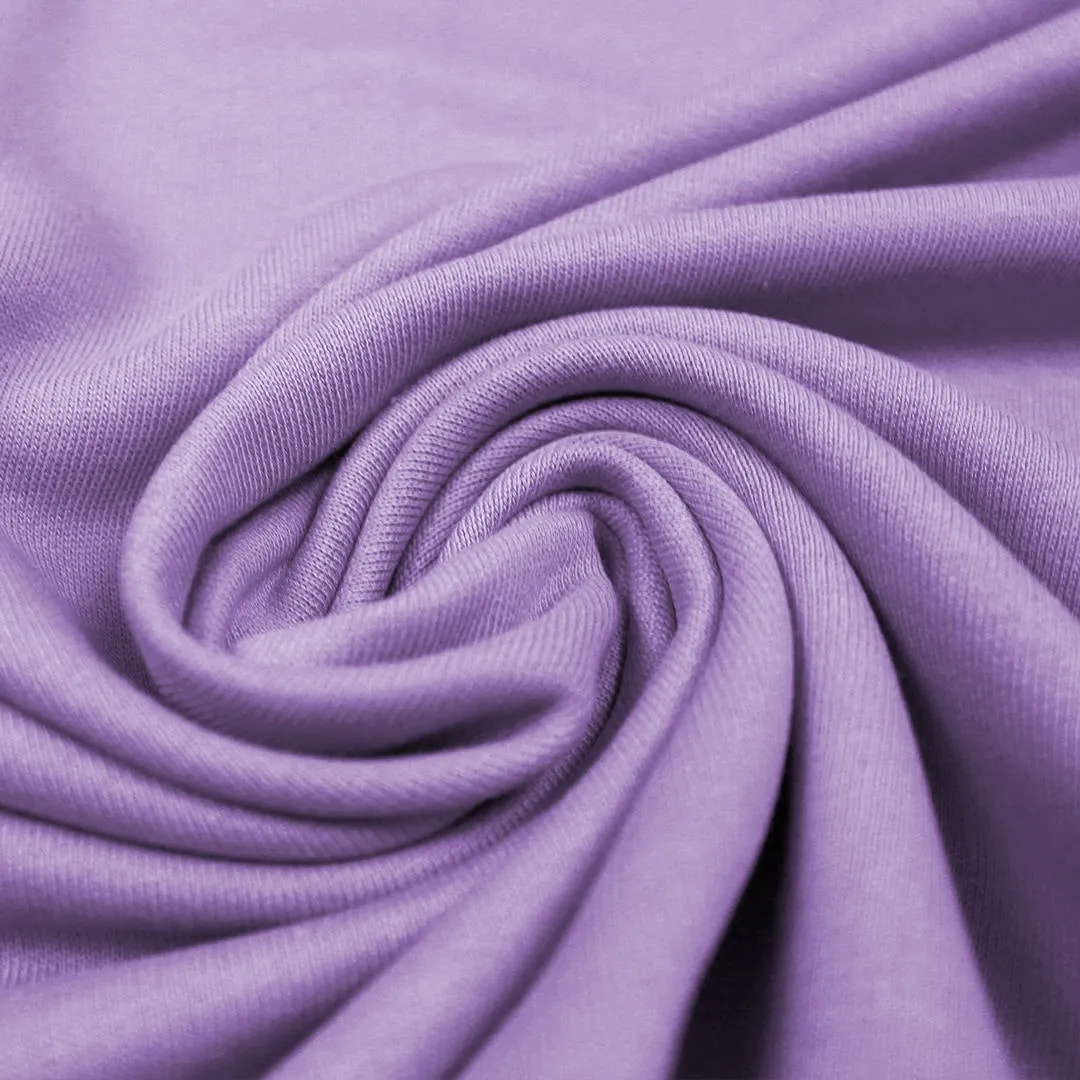 recycled cotton French terry knit, Oeko-Tex cert. - lavender