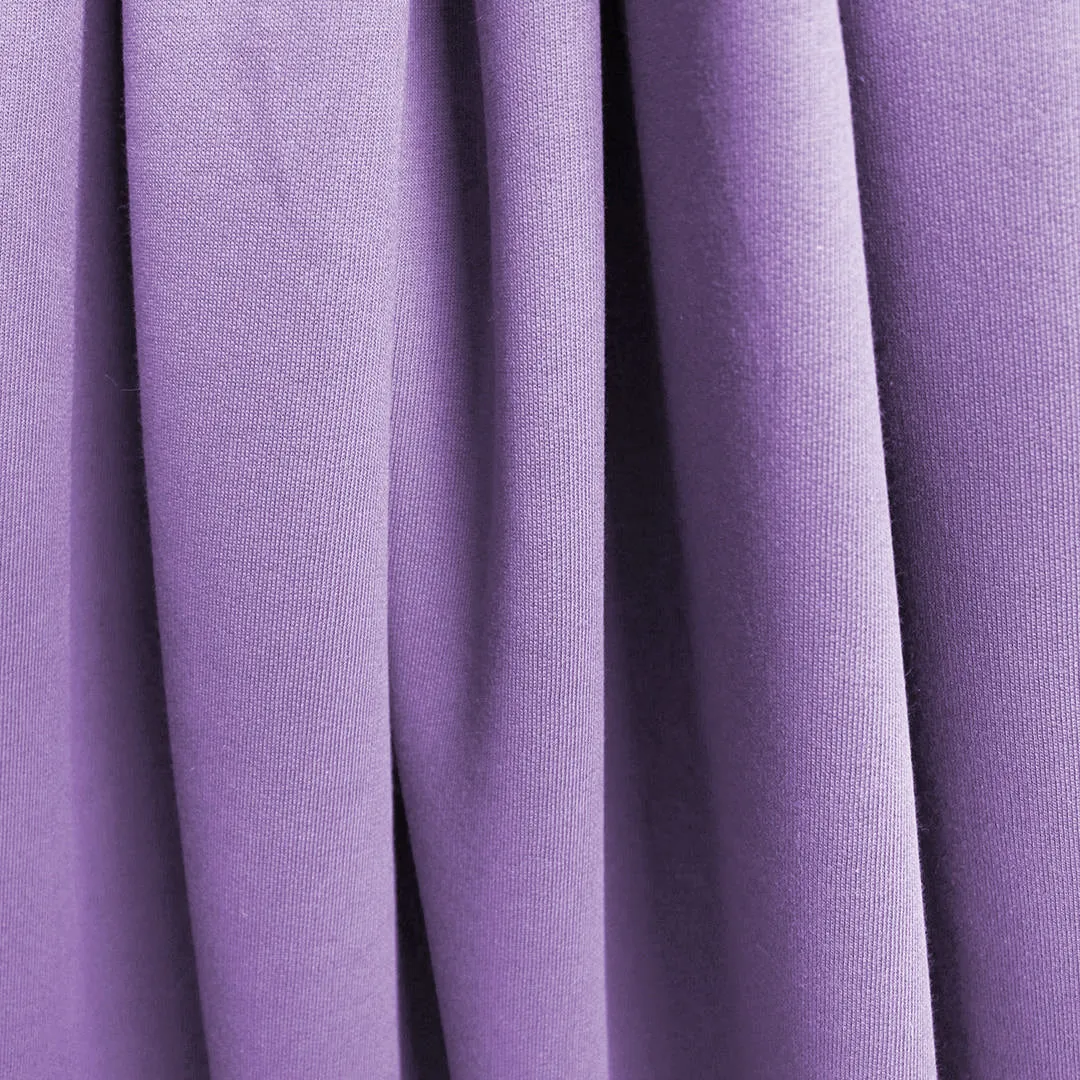 recycled cotton French terry knit, Oeko-Tex cert. - lavender