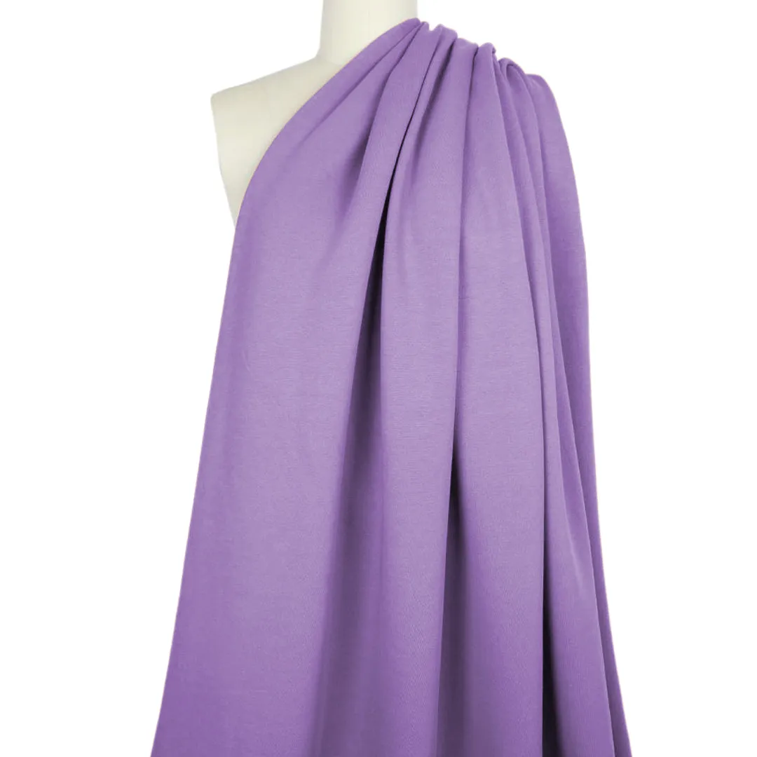 recycled cotton French terry knit, Oeko-Tex cert. - lavender