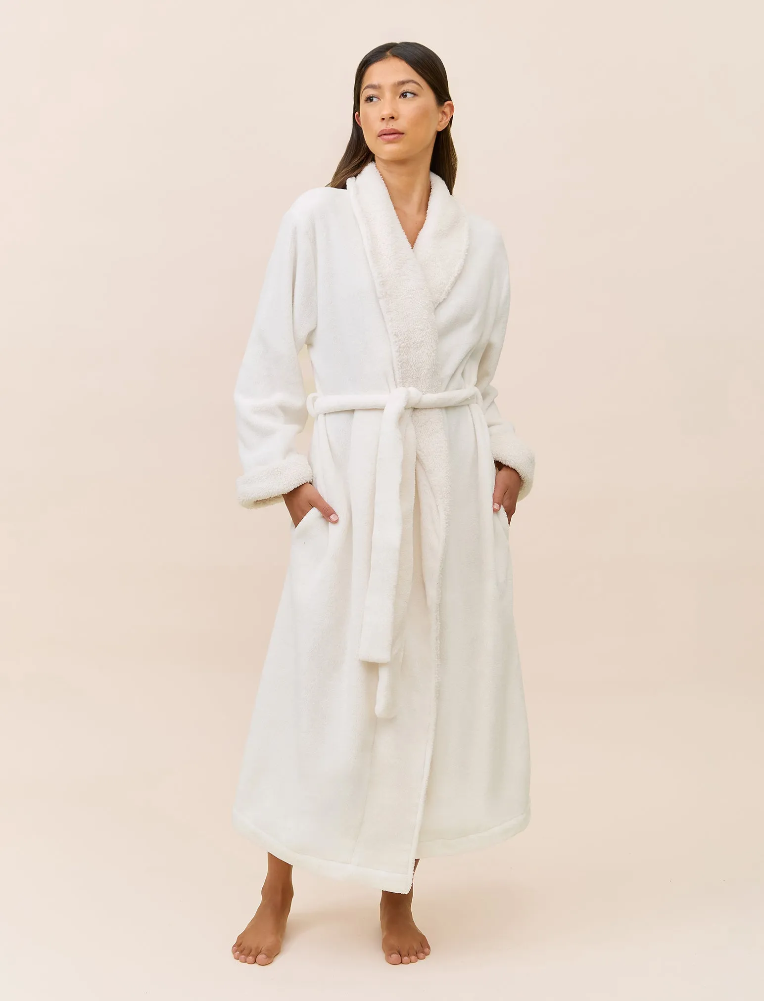 Sherpa Soft Robe with Eye Mask