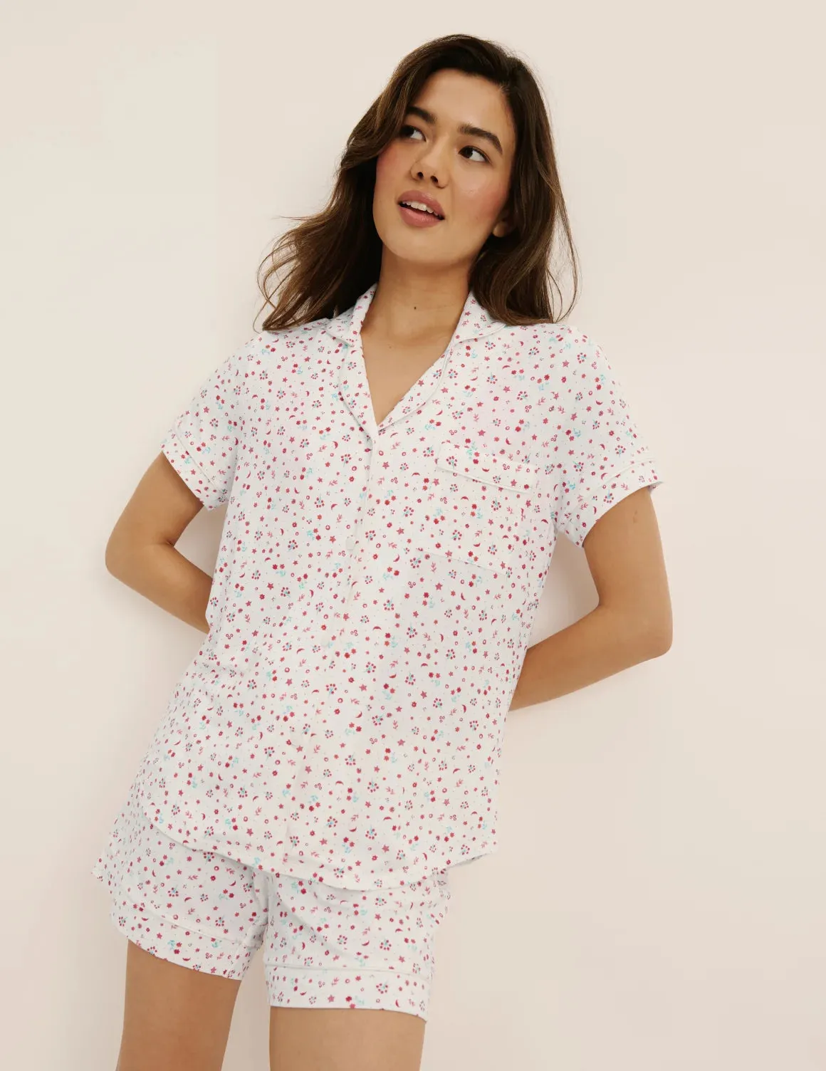 Short Sleeve Sleep Set (Holiday Flourish)