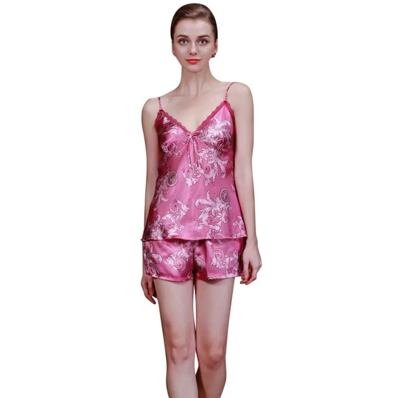 Silk V-neck Lace Sleepwear