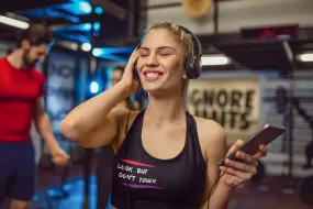 Sports Bra ( Look but don't touch ) Black