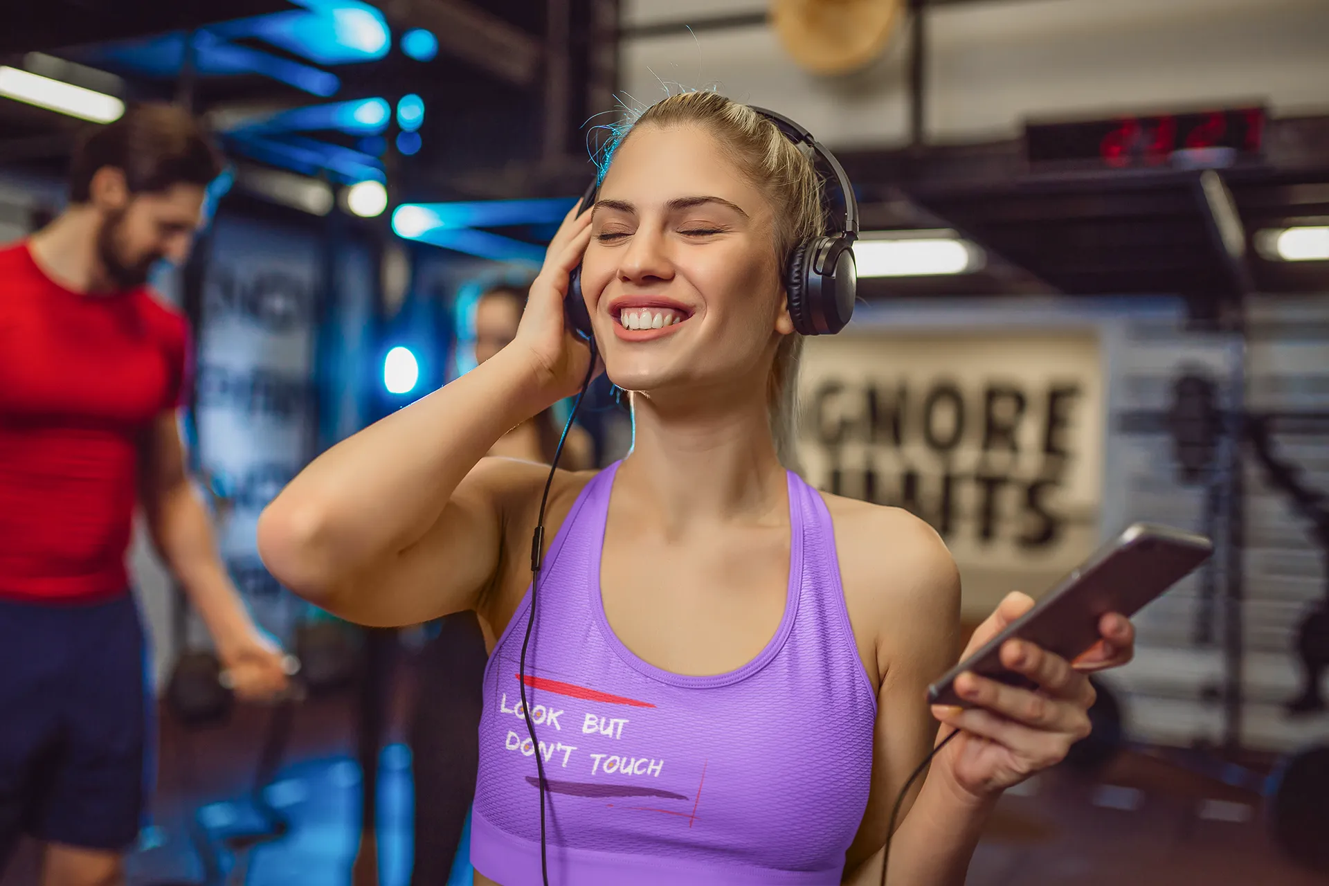 Sports Bra ( Look but don't touch ) Purple